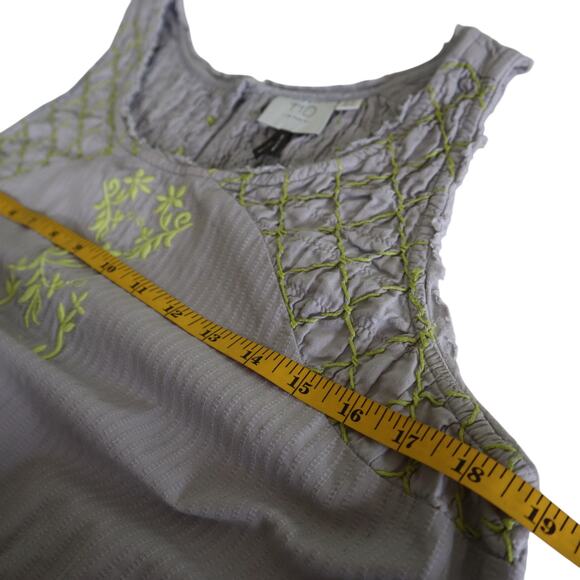 Anthropologie HD In Paris Sun Stitched Floral Embroidered Peplum Blouse Size 12 - Picture 9 of 11